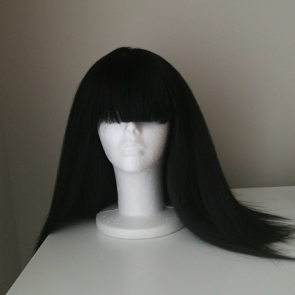 Black Synthetic wig with Bangs
